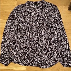 Banana Republic Blouse Size Large. Black/Pink